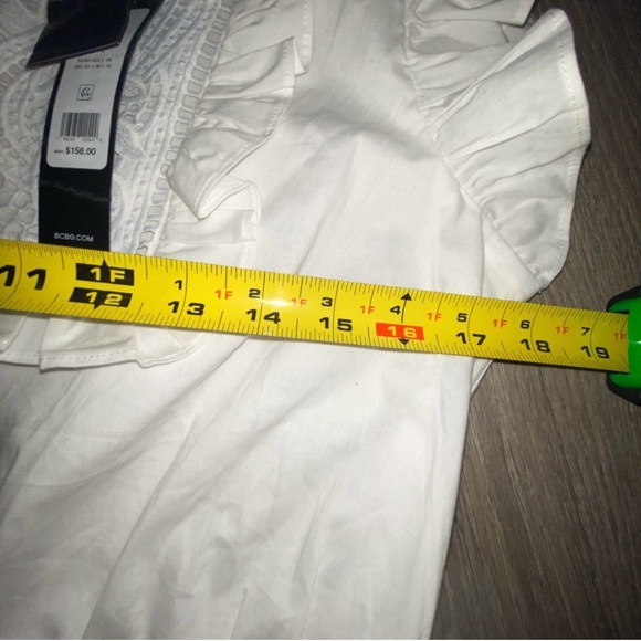 Off white Ruffle Sleeve Top Size Large MSRP $158 New with Tags!! - Picture 7 of 10